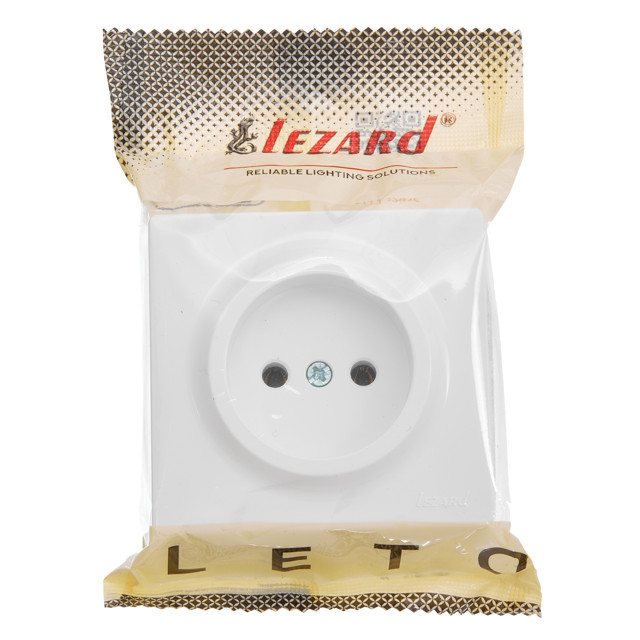 розетка 1 пост LEZARD Leto ПБТ б/з белый