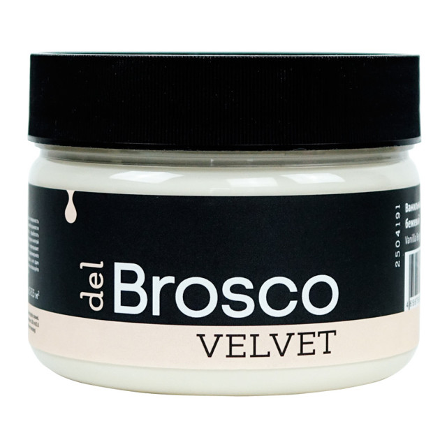 краска акриловая DEL BROSCO Velvet интерьерная 0,25л бежевая, арт.2504191