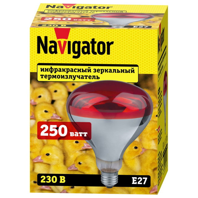 термоизлучатель NAVIGATOR Е27 250Вт M125 красный свет