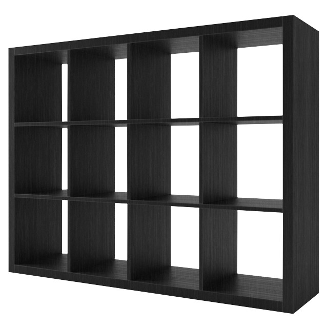 стеллаж PIANO 4x3 1444x1098x280мм черный тамбурат