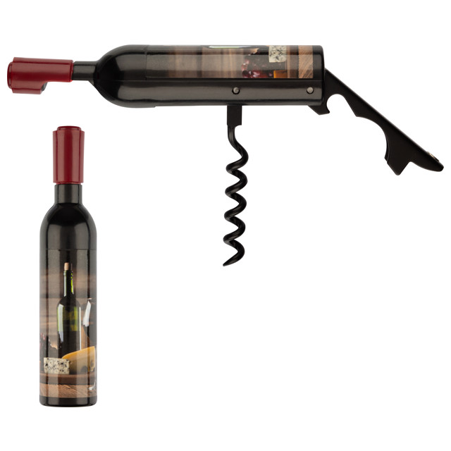 штопор MALLONY Sommelier с открывашкой 11см сталь, пластик