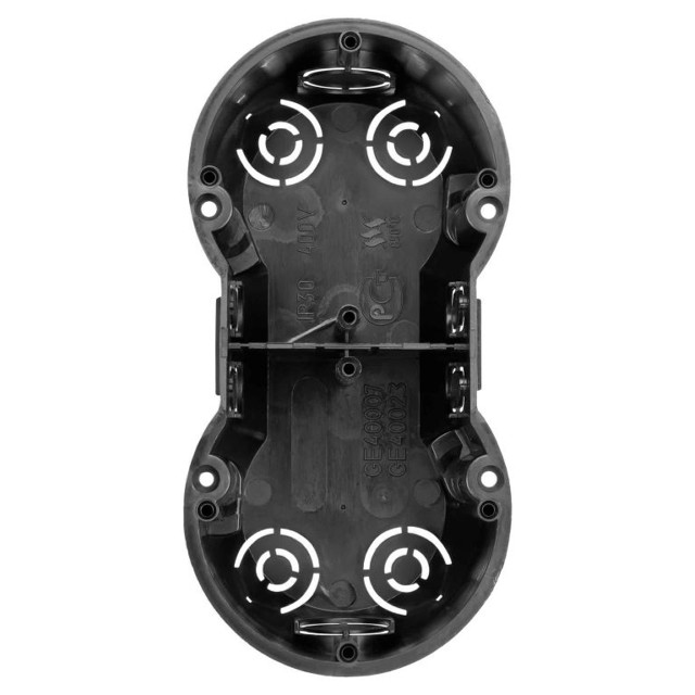 коробка установочная TDM 2-х местная 141х70х45мм саморезы IP20 черный