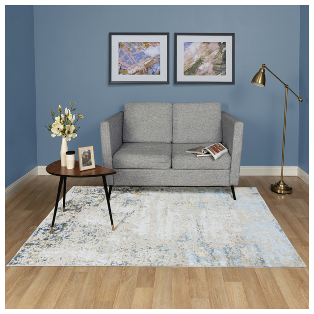 ковер UMBRIA 1600х2300мм дизайн A3699A L.BLUE/MUSTARD
