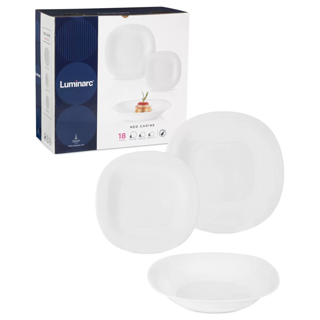 сервиз столовый LUMINARC Карин 6/18 стекло белый