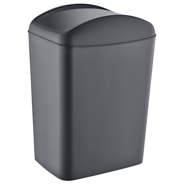 контейнер для мусора TURAN Soft Anthracite 10л прямоугольный пластик антрацит