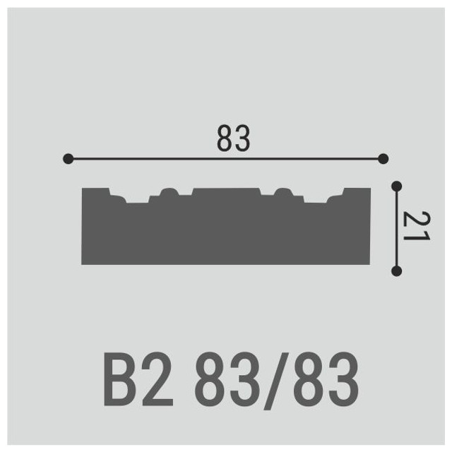 вставка декоративная BELLO-DECO В2 21х83х83мм стеновая полимер(xps) белая, арт. 00-00106514