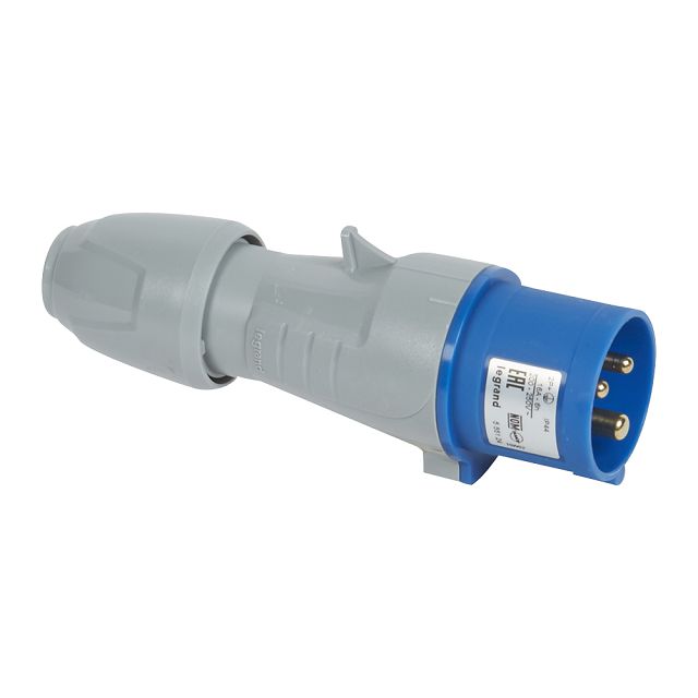 вилка с заземлением IP44 16А