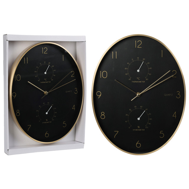 часы настенные KOOPMAN 345х271х42мм черный металл