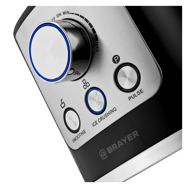 блендер BRAYER BR1200BK 1800Вт чаша 1,8л стекло колка льда