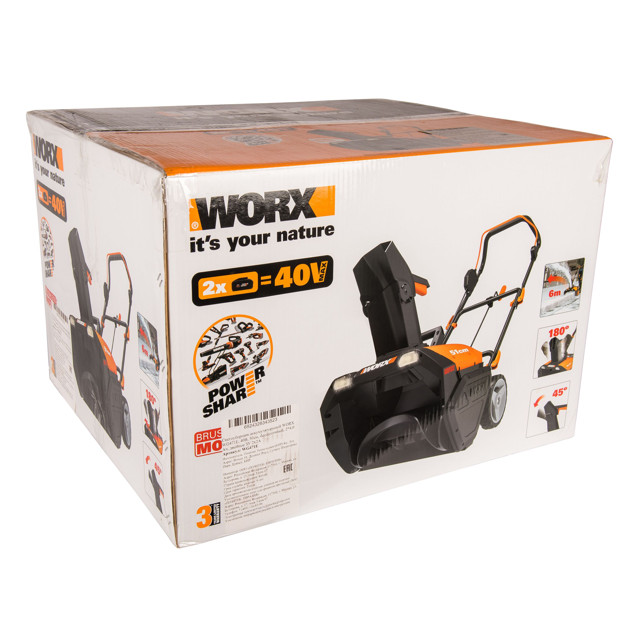 снегоуборщик аккумуляторный WORX WG471E