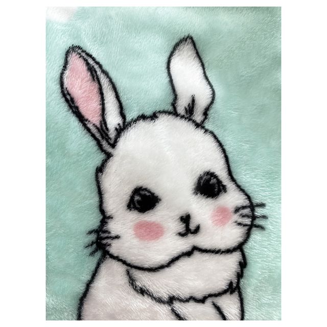 плед микрофибра Cute rabbit, 140х200 см, мятный