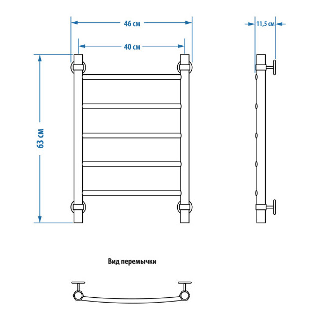 полотенцесушитель водяной ENERGY Classic 600х400 3/4&amp;quot;