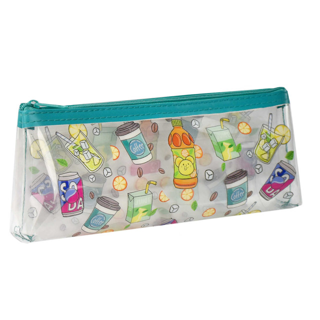 пенал Напитки 21х9х3,5 см ТПУ полноцветная печать прозрачный