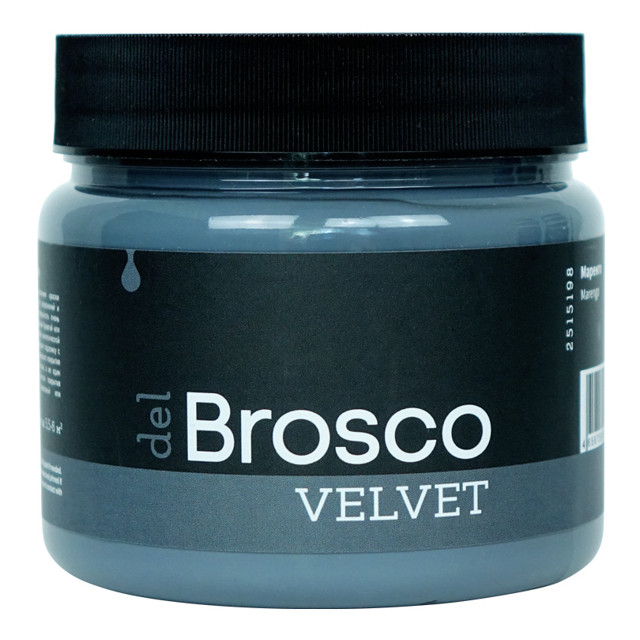 краска акриловая DEL BROSCO Velvet интерьерная 0,4л серая, арт.2515198