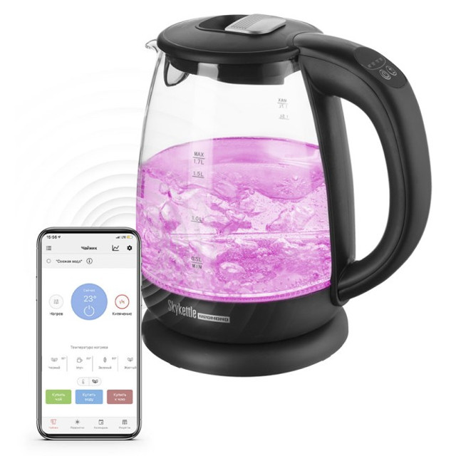 чайник REDMOND RK-G210S SkyKettle 2200Вт 1,7л стекло эл.упр.