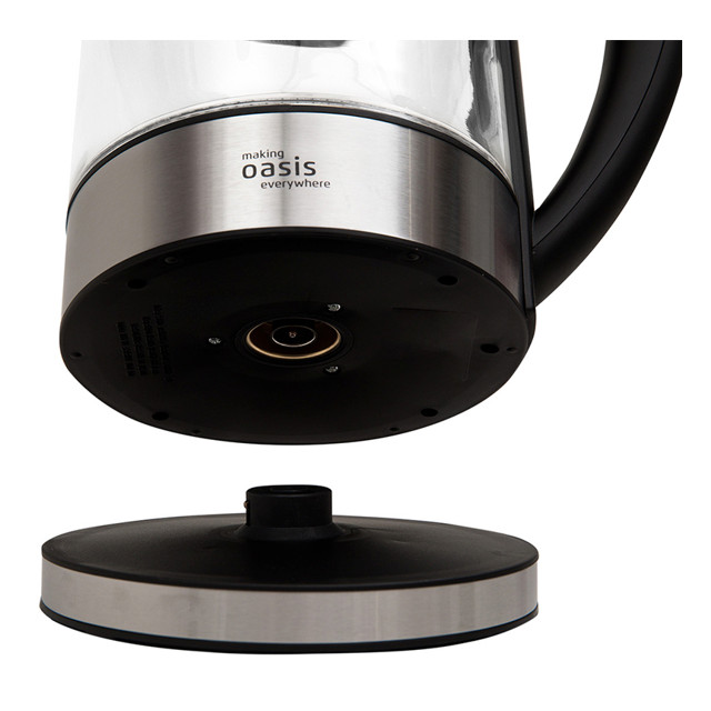 чайник  OASIS K-7GS 2200Вт 1,7л  стекло серебристый