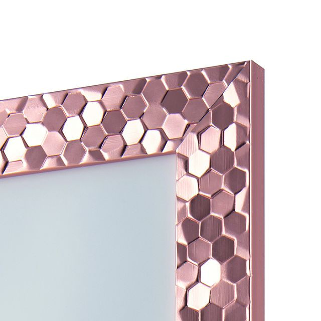 фоторамка МИРАМ соты 200х300мм розовое золото пластик