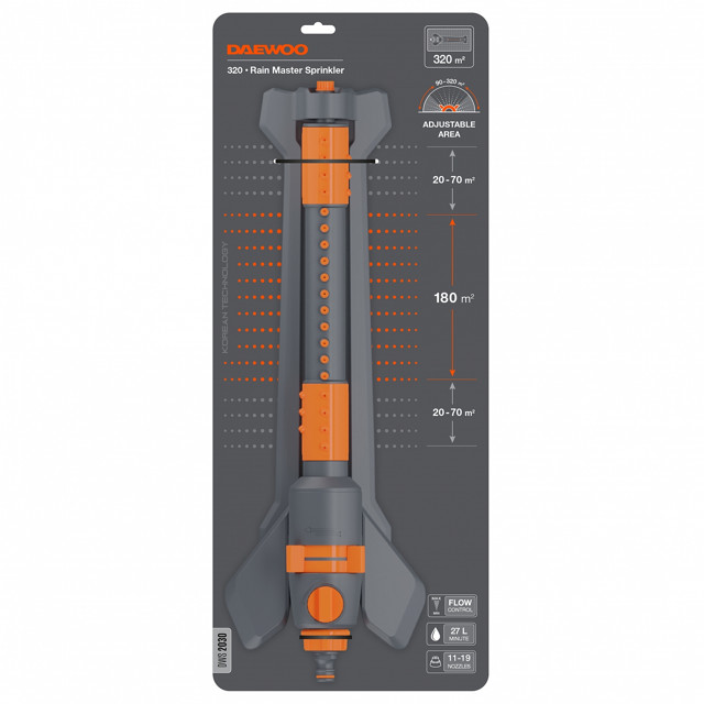 дождеватель осциллирующий DAEWOO DWS 2030 до 320м2 пластик