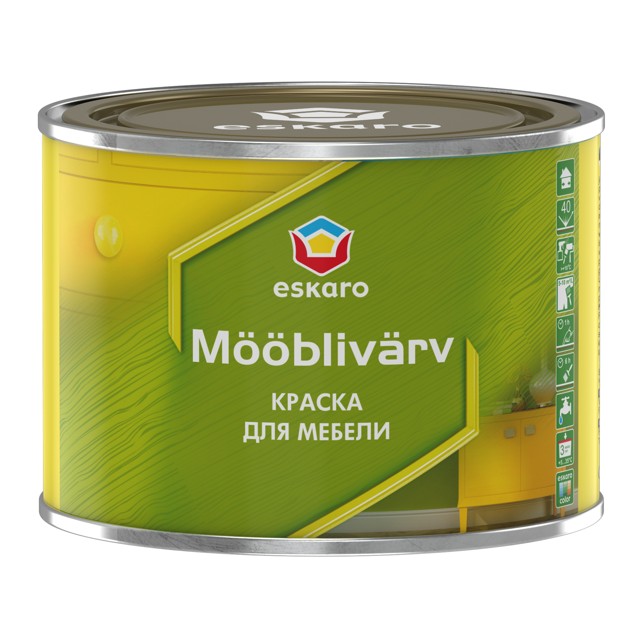 краска для мебели ESKARO Mooblivarv 0,45л белая, арт.ESP071