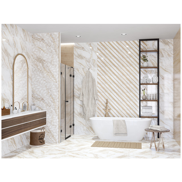 декор настенный ELETTO Calacatta Oro Chevron 24,2х70 дерево
