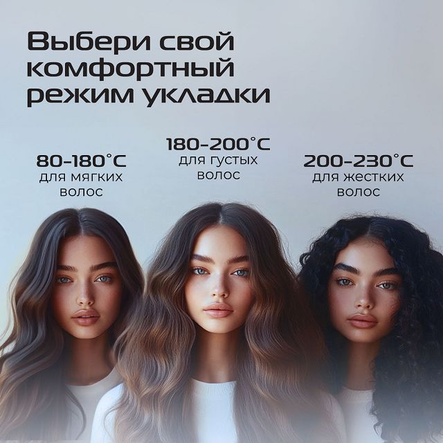 выпрямитель волос RED SOLUTION CI2361 65Вт до 230С керамика