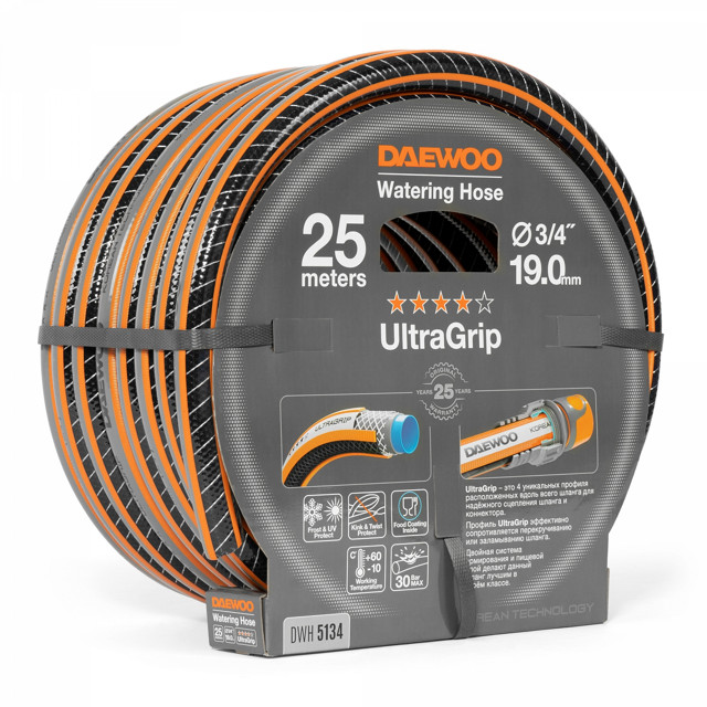 шланг армированный DAEWOO UltraGrip  3/4" 19мм 25м 30Бар