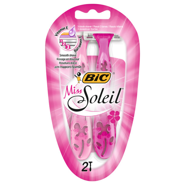 станок для бритья BIC Miss Soleil 2шт одноразовый женский