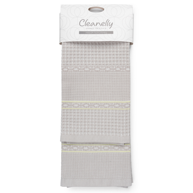 набор полотенец кухонных CLEANELLY Контэньо ваф. 50х70см 2шт пестротканых, арт. КНЦ-560х2-6342 набор полотенец кухонных CLEANELLY Контэньо ваф. 50х70см 2шт пестротканых, арт. КНЦ-560х2-6342