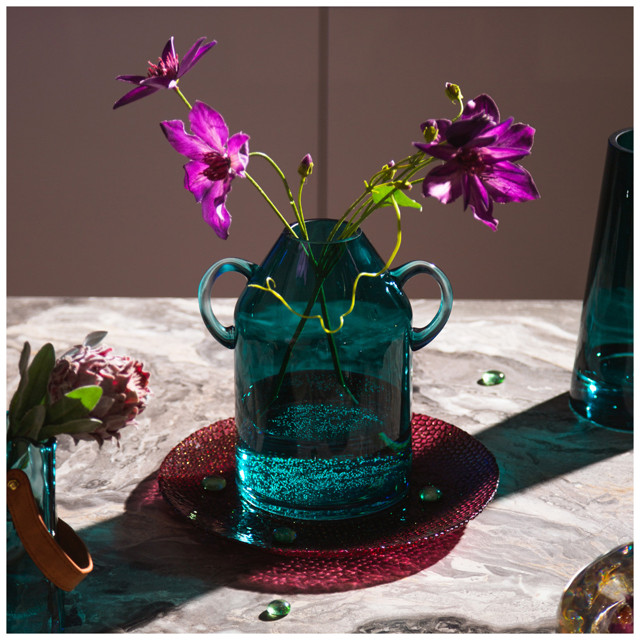 ваза BRONCO Trendy emerald 15х23,5см стекло изумруд