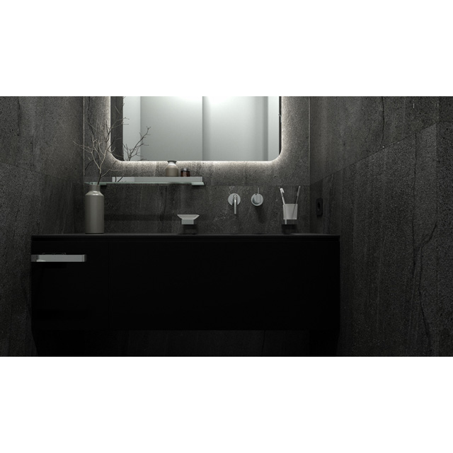 мыльница стеклянная ARTWELLE Regen матовое стекло хром