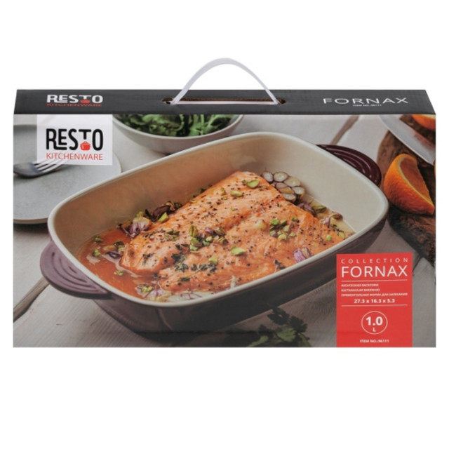 форма для запекания RESTO Fornax 27,3х16,3х5,3см 1л прямоугольная керамика