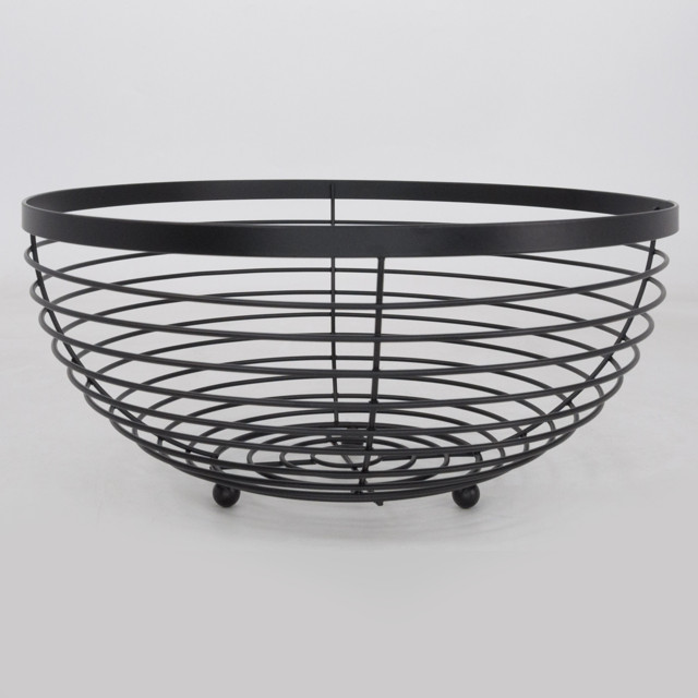 фруктовница TODELIA Black 30х30х14,5см круглая нерж.сталь