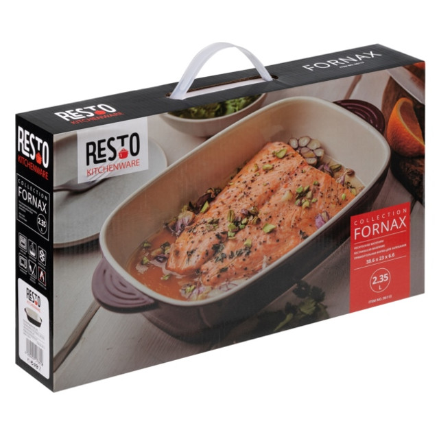 форма для запекания RESTO Fornax 38,6х23х6,6см 2.35л прямоугольная керамика