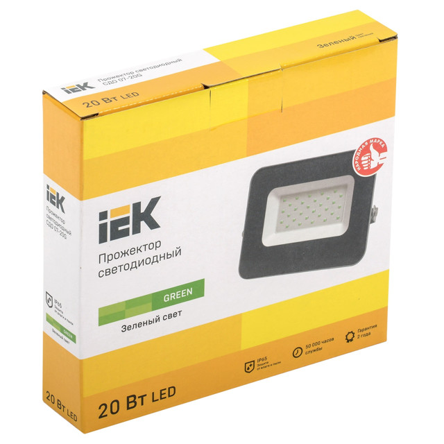 прожектор светодиодный green IEK LED 20Вт IP65 серый