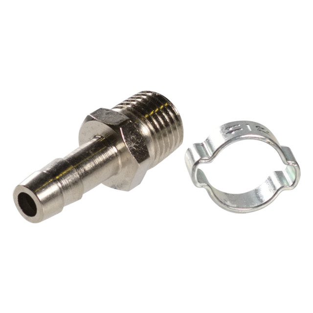 переходник FUBAG 1/4"M на елочку 8мм с обжимным кольцом 8x13мм