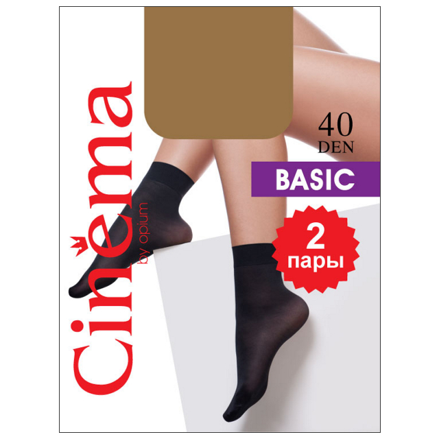 носки CINEMA Basic 40den nero 2 пары