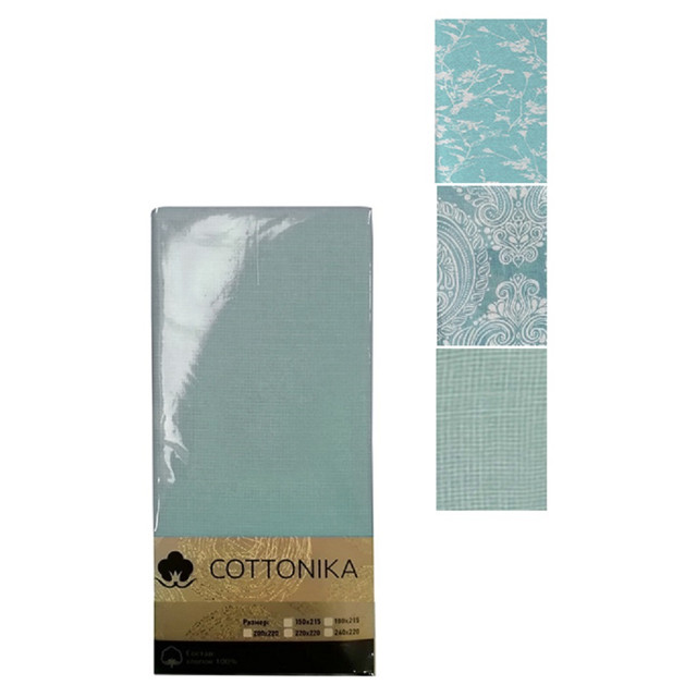 пододеяльник COTTONIKA 175х214см бязь в ассортименте /разные рисунки/ зеленый