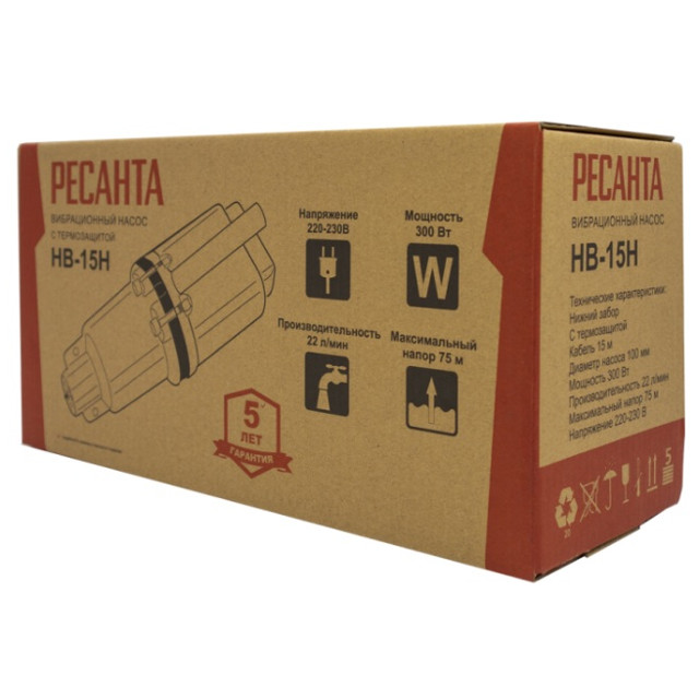 насос вибрационный Ресанта НВ-15Н