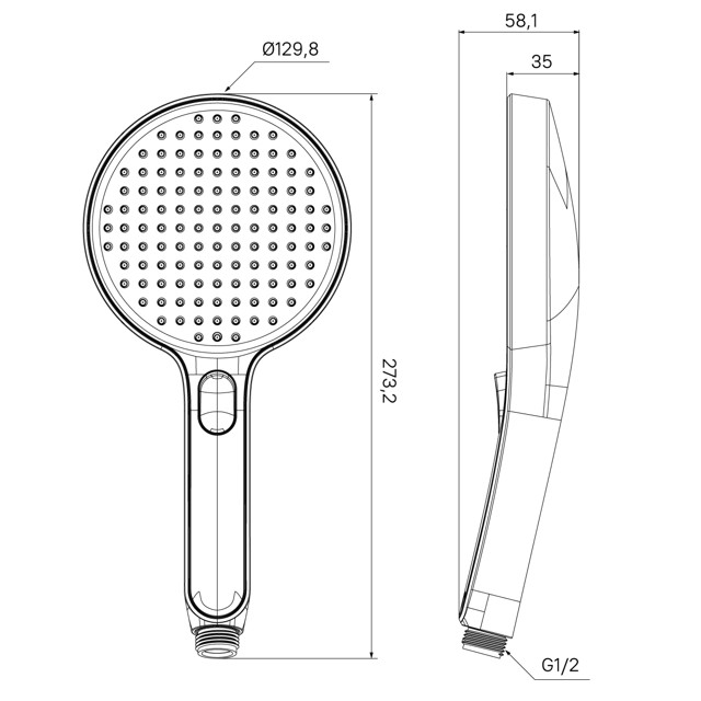 насадка душевая IDDIS Esper 130мм 3 режима хром/белая