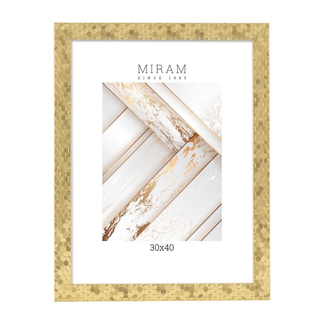 фоторамка МИРАМ соты 300х400мм золото пластик