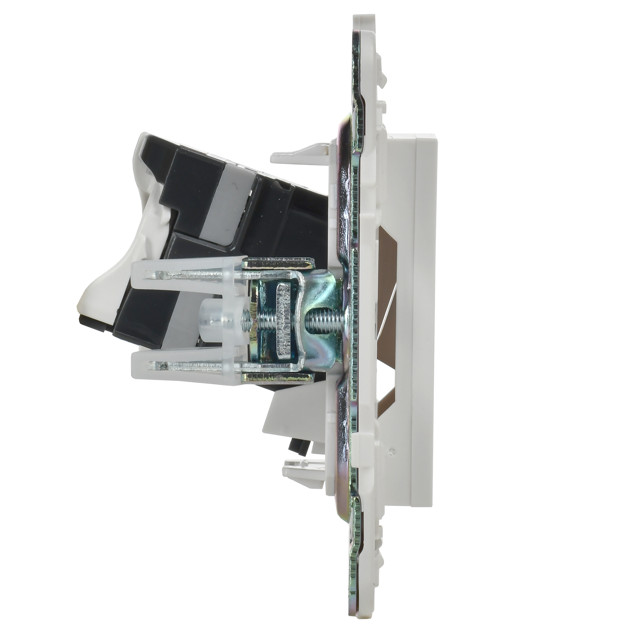 розетка компьютерная RJ45 кат.5E IEK Skandy арктический белый