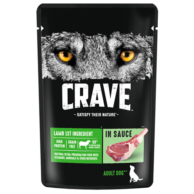 корм для собак Crave Ягненок в соусе 85г