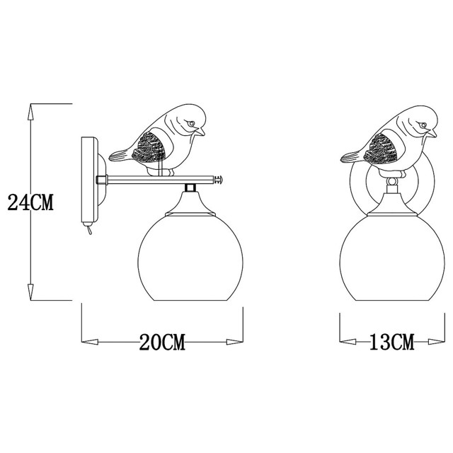 бра ART LAMP Gemelli 1х60Вт E27 металл крашеный бело-золотой