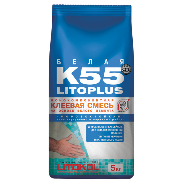 клей плиточный LITOKOL Litoplus K55 для мозаики 5кг