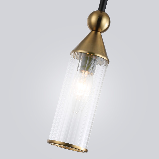 светильник подвесной AMBRELLA High Light E14 40Вт черный/латунь/прозрачный