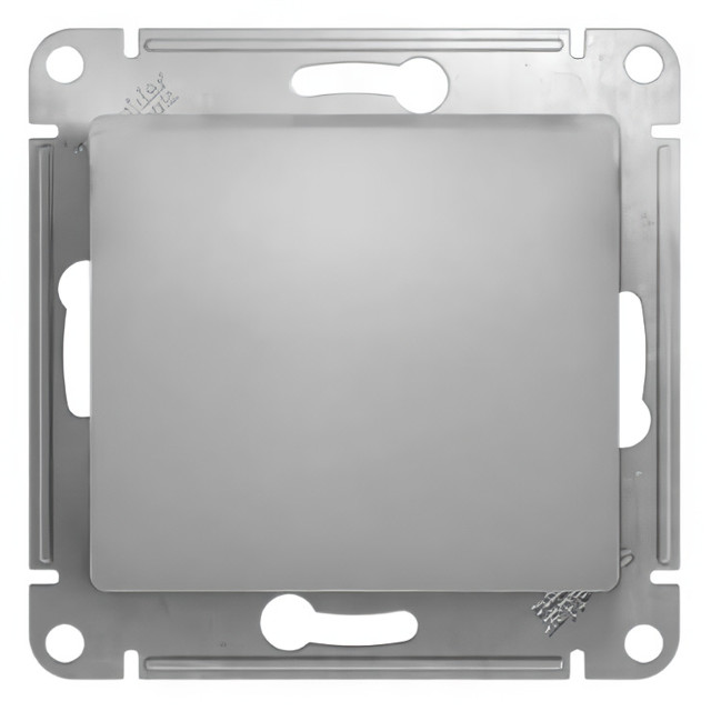 переключатель 1-клавишный SCHNEIDER ELECTRIC Glossa алюминий