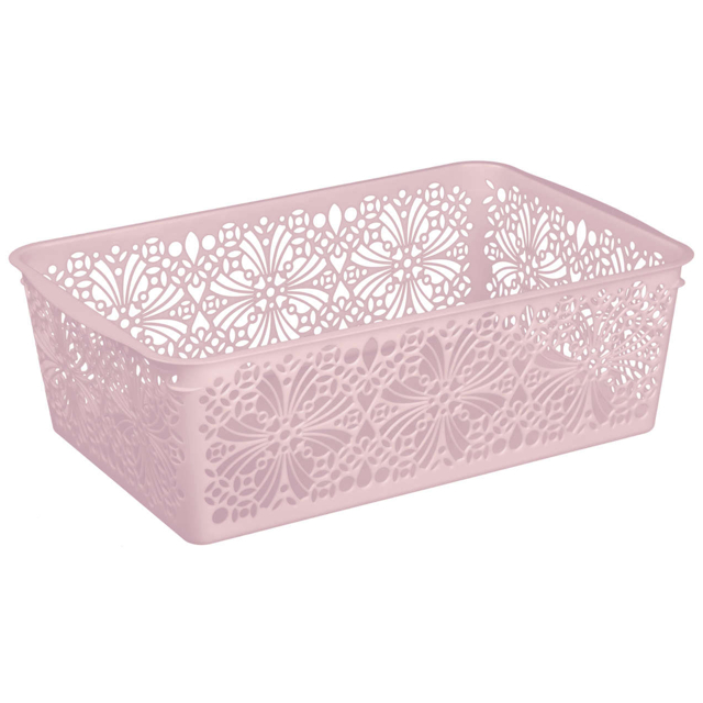 корзина БЫТПЛАСТ Эконова Floral 25х15х7,5см 2,8л пластик микс цвета