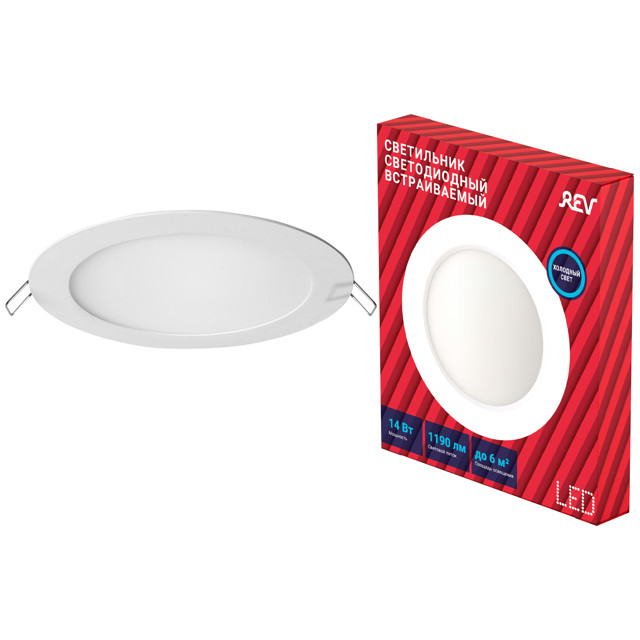 светильник встраиваемый LED REV SuperSlim 170мм 14Вт 6500К металлический