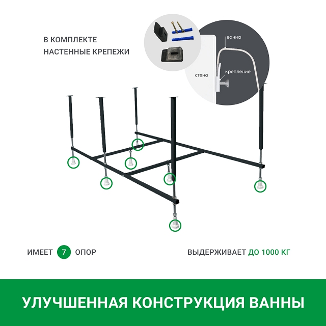 ванна акриловая 100ACRYL Acryel 120х70см