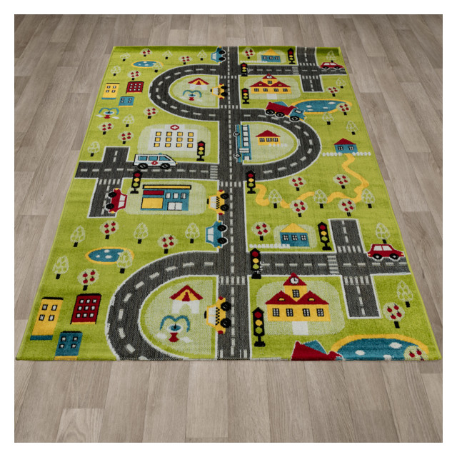 ковер PLAY RUGS 1330х1900мм D591A GREEN/CREAM полипропилен